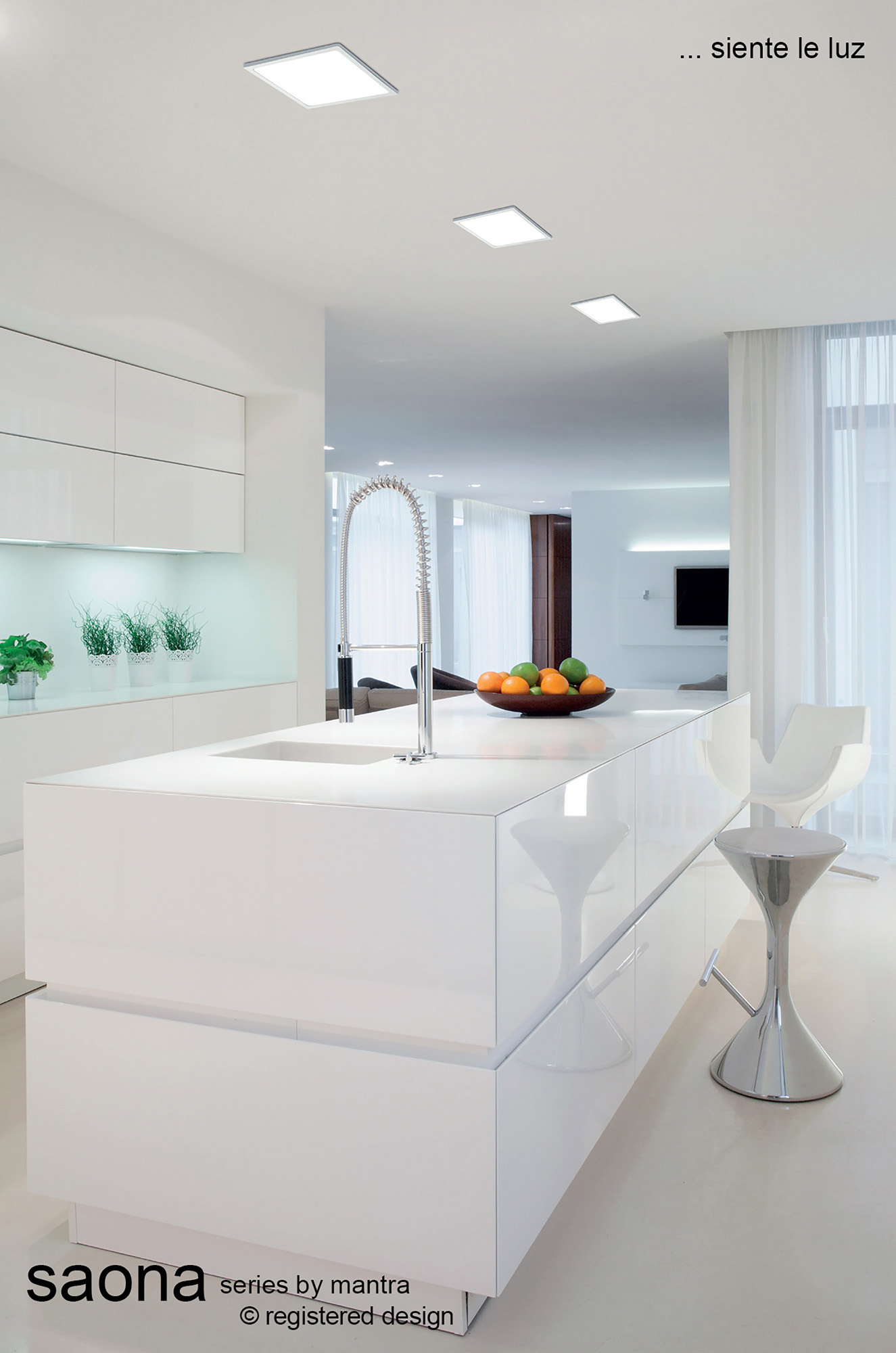 Saona Recessed Ceiling Luminaires Mantra Fusion Square/Rectangular Recess Ceiling